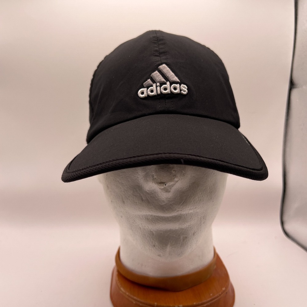 Adidas Adizero Running Hat Black Performance Adjustable Training Cap - Picture 2 of 9